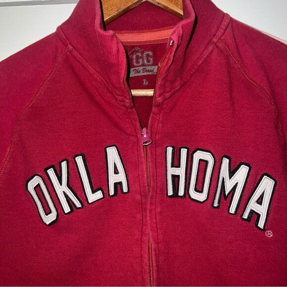 OU Oklahoma Sooners Vintage To A Tee GG The Brand Full Zip Jacket Womens Large - Picture 2 of 11